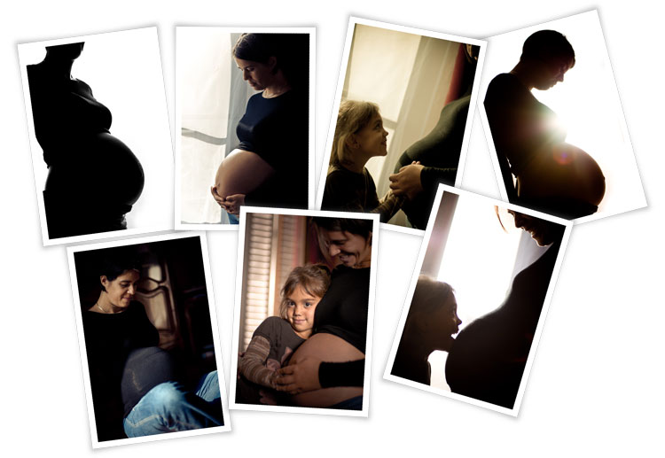 mère-filles Photo-future-maman-enceinte-mère-fille