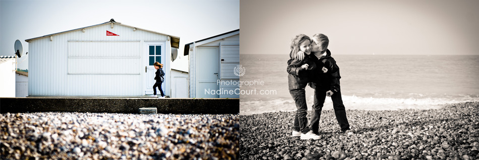 Enfants-Plage-Mer-Seance-Photo-Professionnelle Enfants à la plage Famille Normandie Mer Nadine Court Photographe
