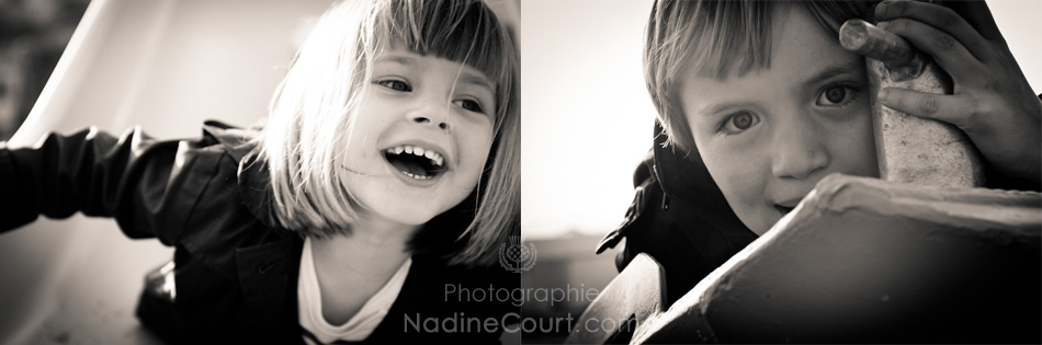 Photos-Lifestyle-Enfants-portraits Portraits noir&blanc frère et soeur Photographie Lifestyle Nadine Court