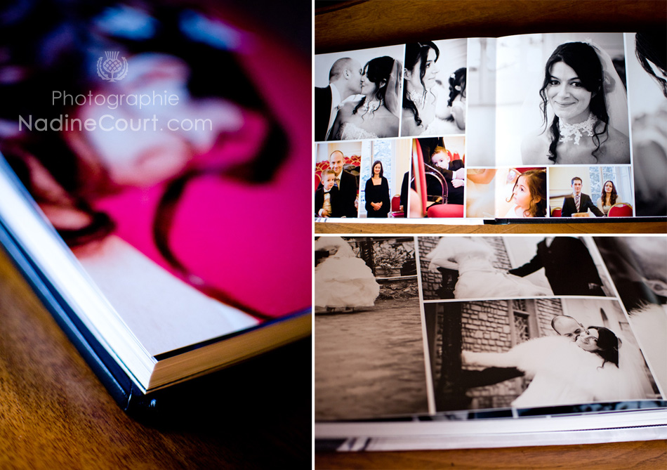 Mise en page livre Mariage - Nadine Court Photographe de Mariage - Livre Graphistudio