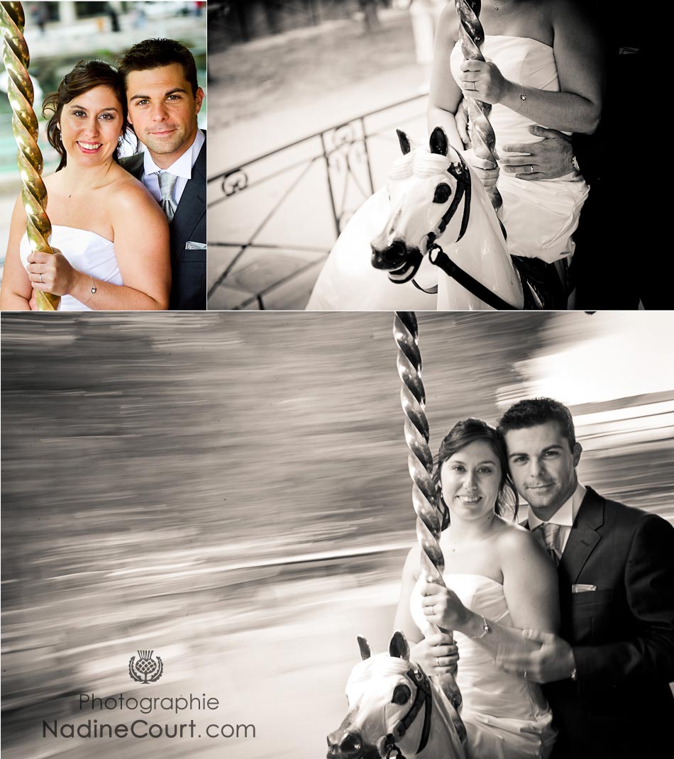 Seance-photos-Mariage-Lac-Annecy Séance photo de couples de mariés sur un quai d'Annecy près du pont des Amours