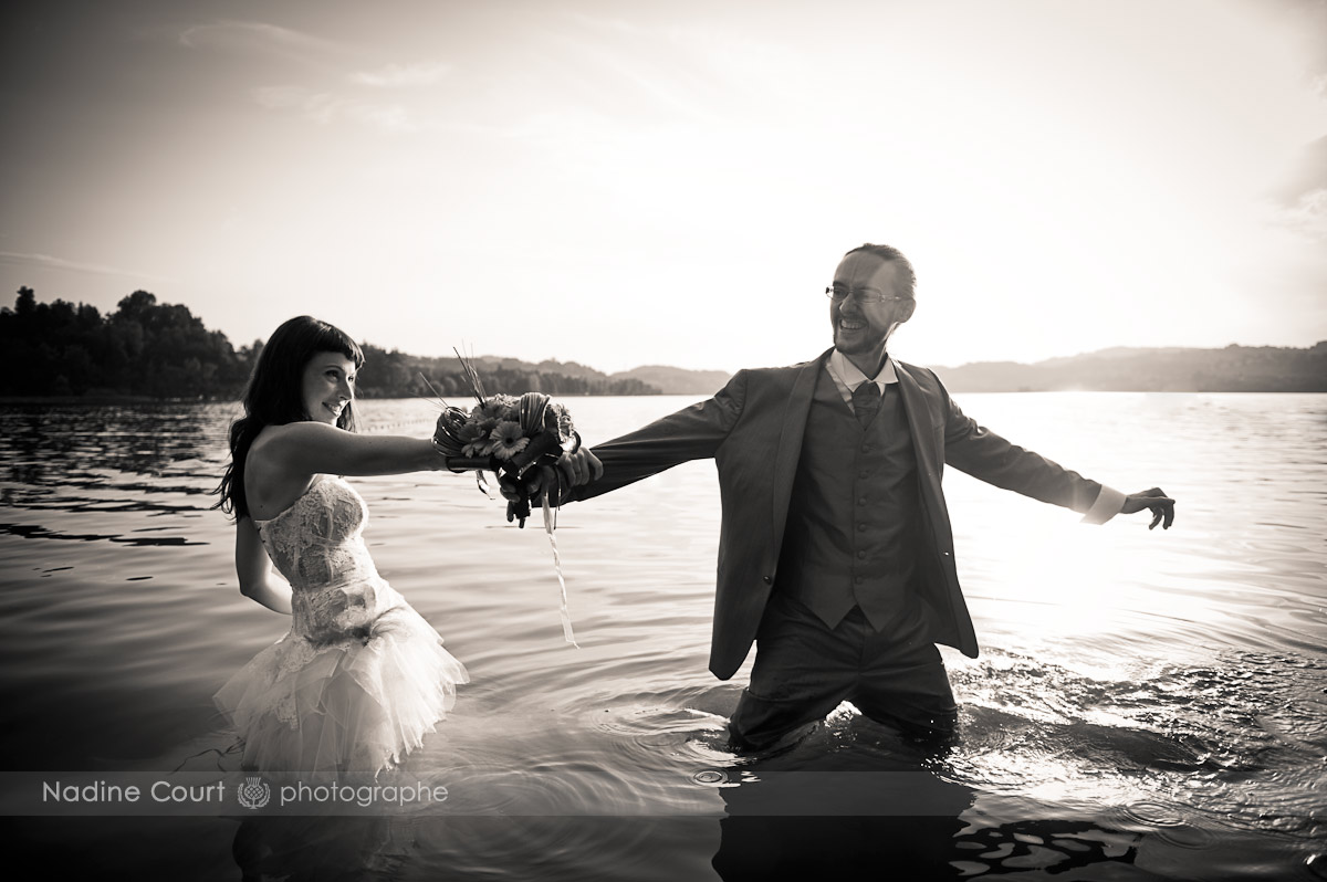 Séance Trash the Dress au lac d&rsquo;Aiguebelette