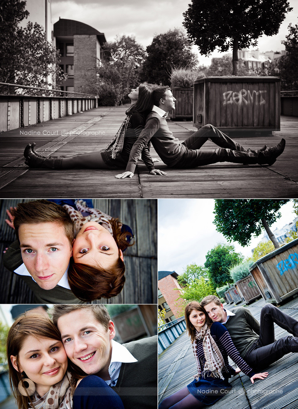 Save-the-date-seance-couple-Paris-Promenade-Plantee Séance couple "engagement" réalisée sur la Promenade Plantée à Paris