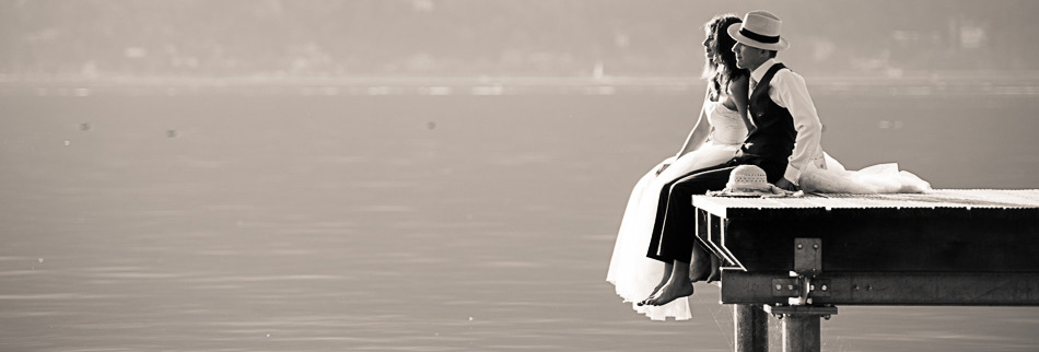 Séance Trash the dress – Charlotte & Nicolas au lac du Bourget