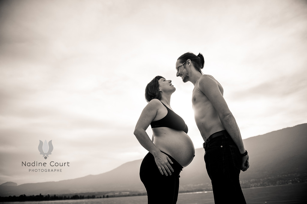 Séance photos futurs parents – Sophie & Florent au lac du Bourget