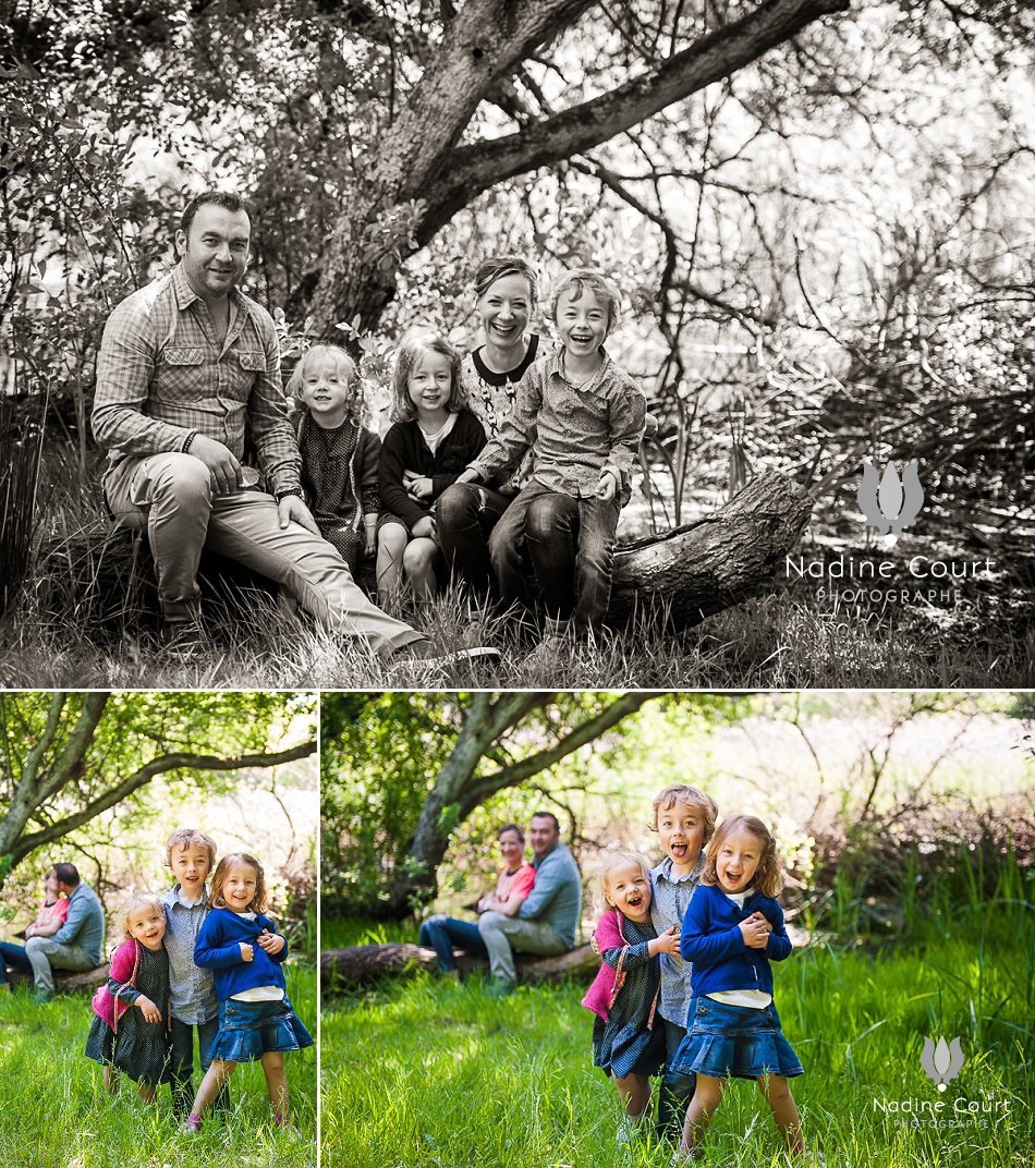 Portraits de famille dans un petit sous bois en Bretagne