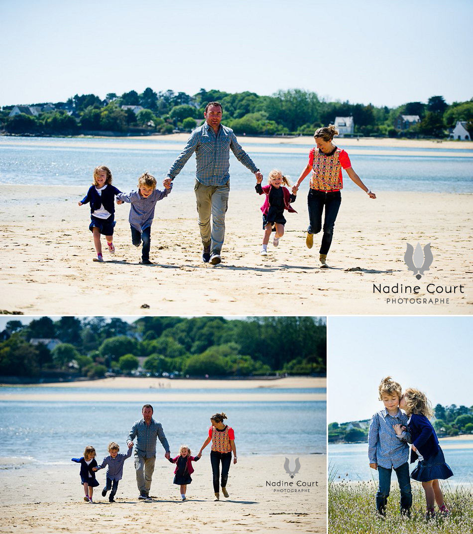 Séance photos de famille sur une plage de Guidel Plages en Bretagne