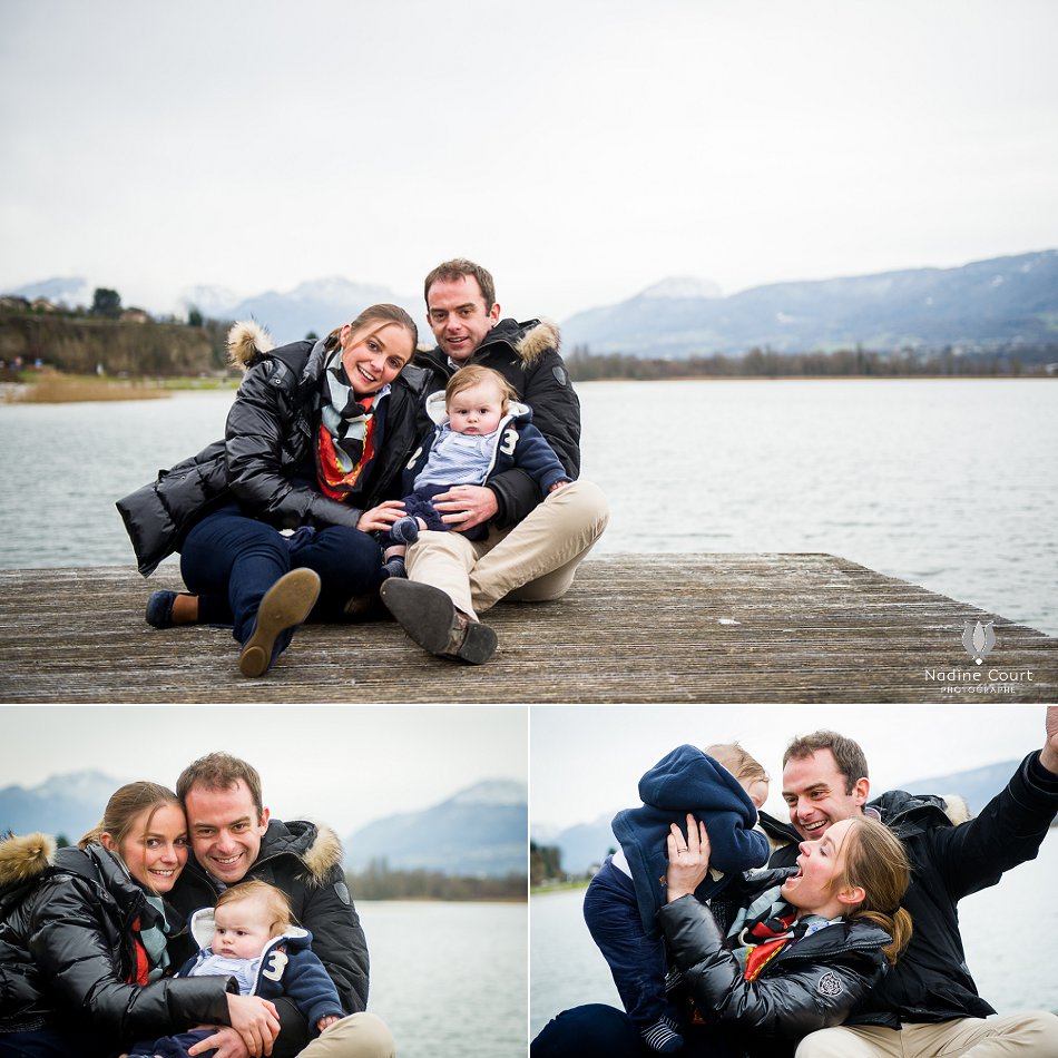 Séance famille avec un bébé de 6 mois au lac du Bourget