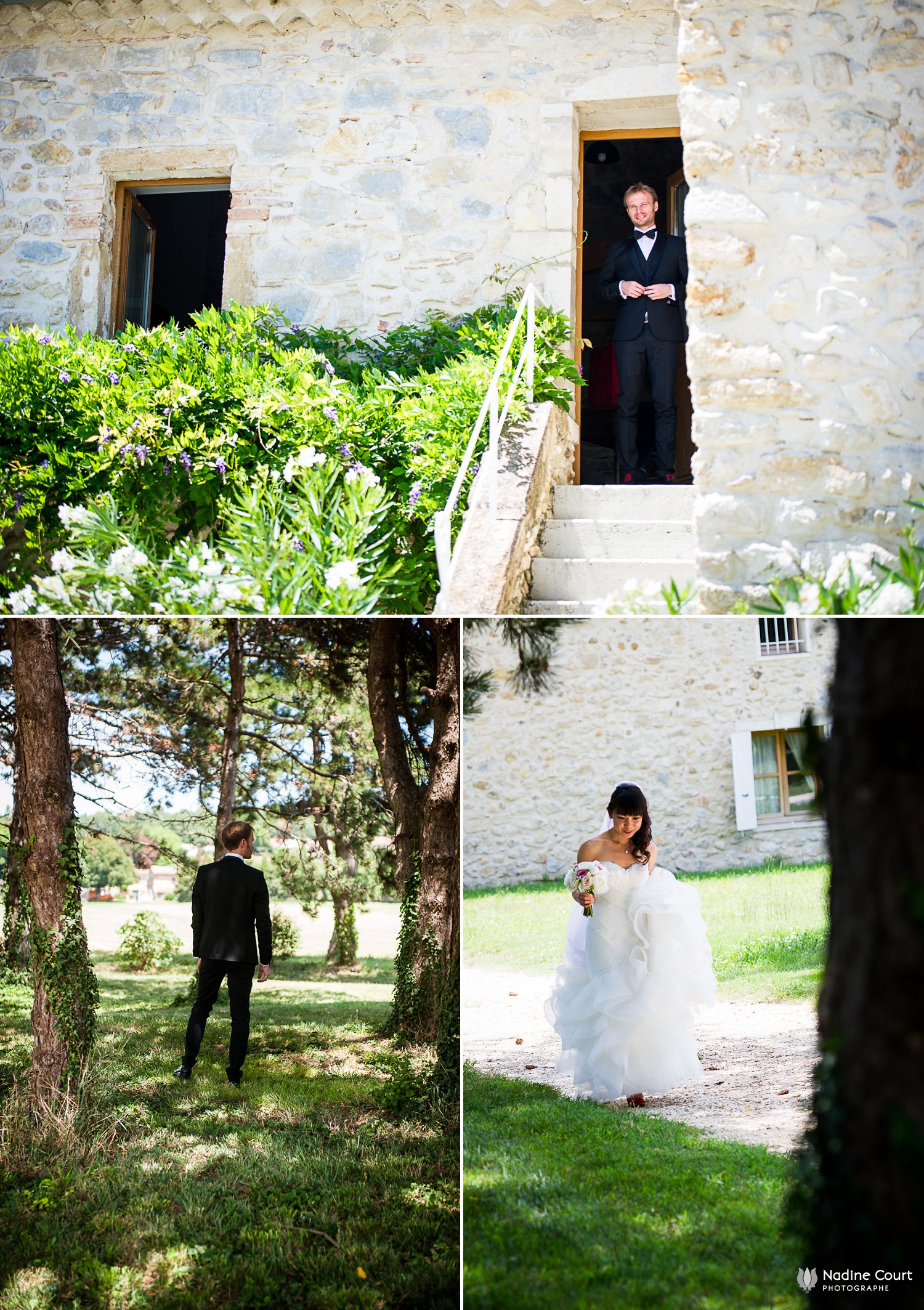 "First look" des mariés à la demeur du Mokuso dans la Drôme