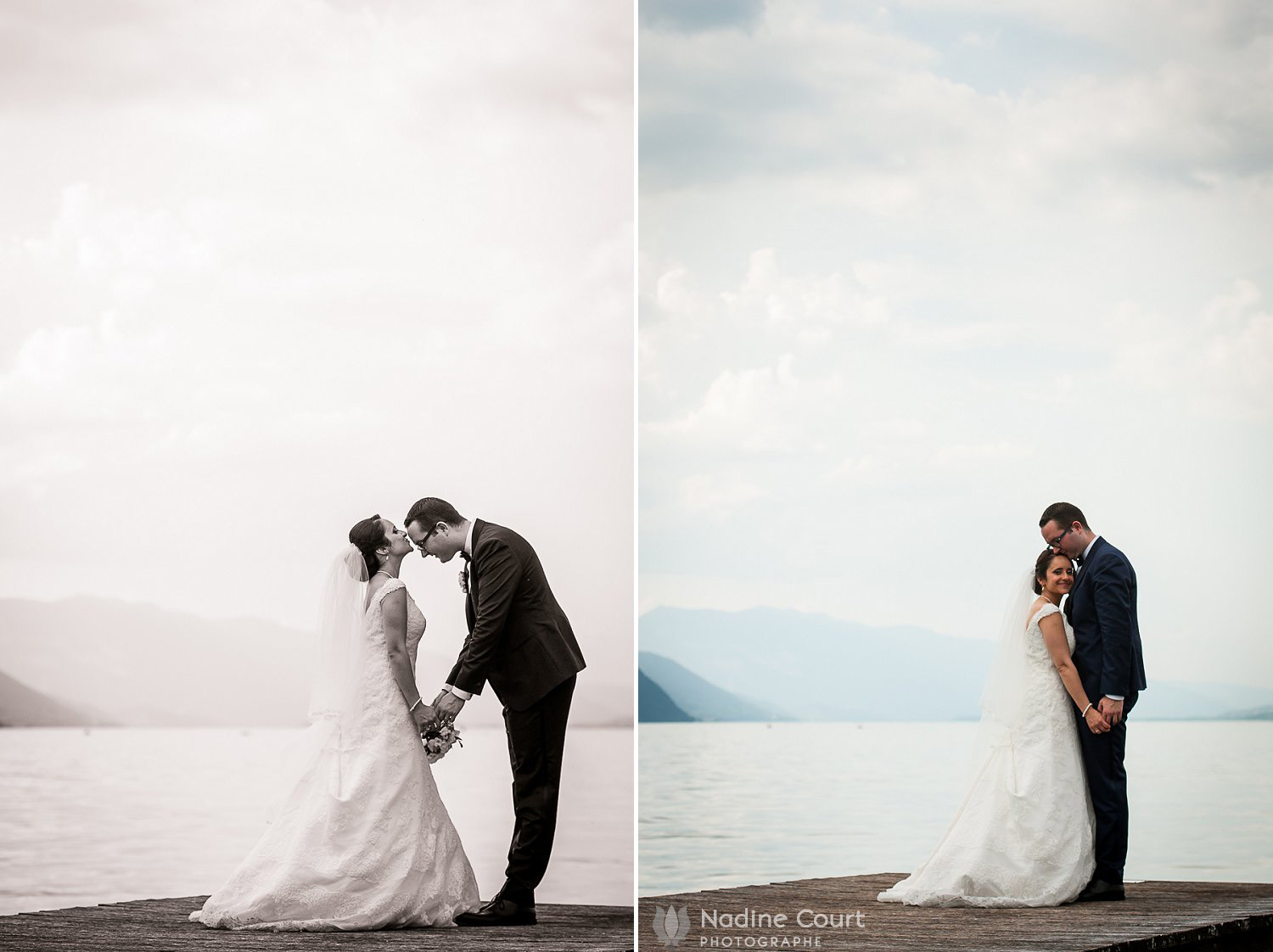 Photos de couple mariage au lac du Bourget