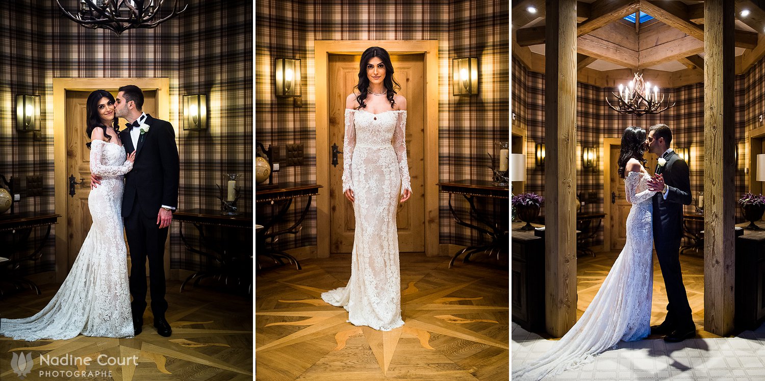 Mariage au Palace de Gstaad - wedding Gstaad Palace -Photos dans la suite Penthouse - Bride & groom in the Penthouse