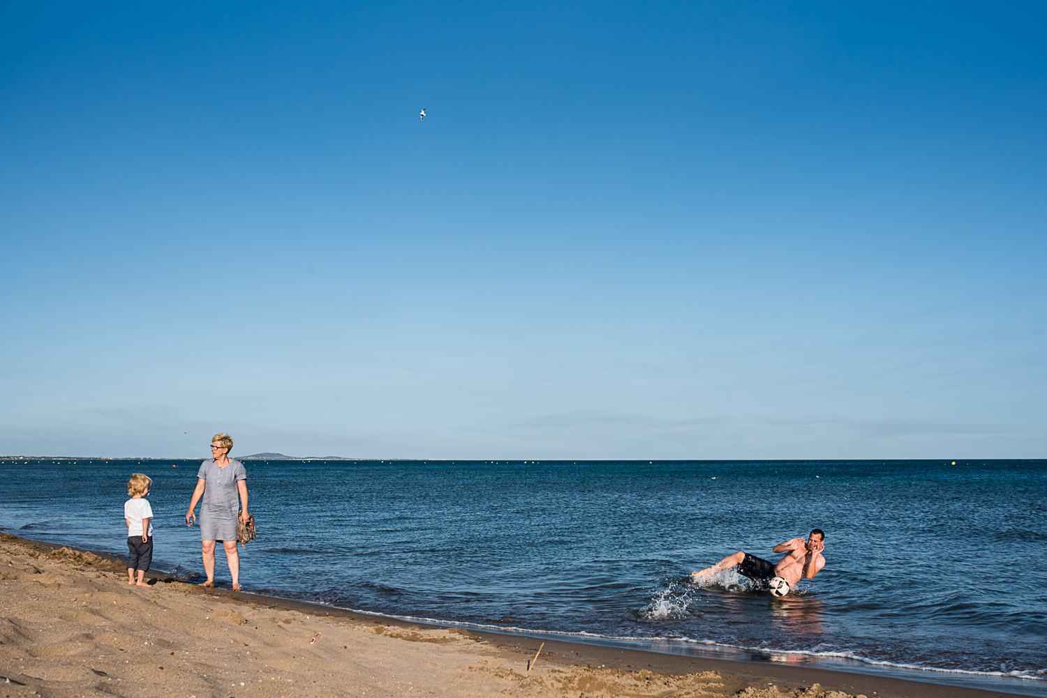 Family holidays in France - Day in the life session - family photojournalism - beach in Beziers