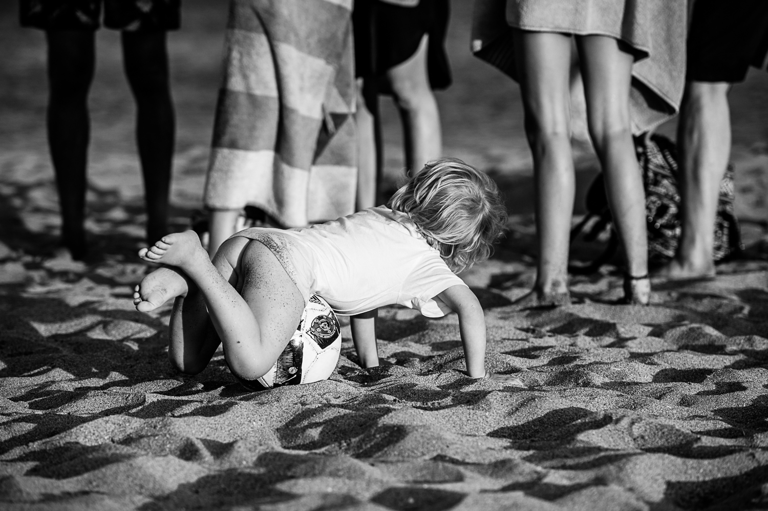 Family holidays in France - Day in the life session - family photojournalism - beach in Beziers