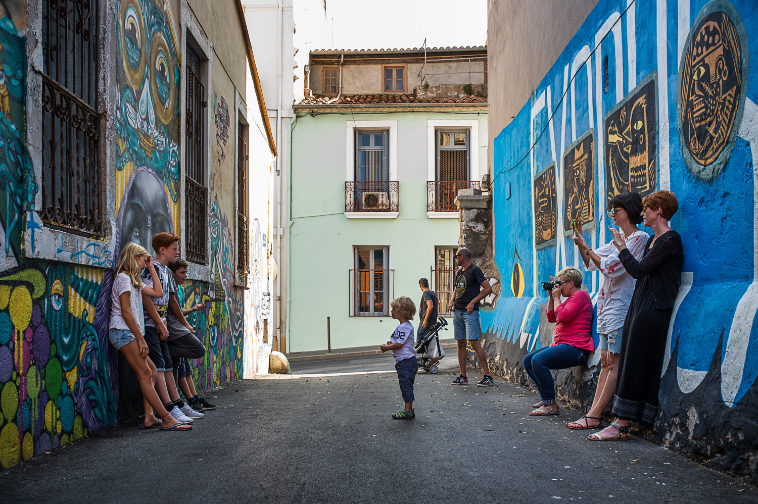 Family holidays in France - Day in the life session - family photojournalism - tourism in Sete France