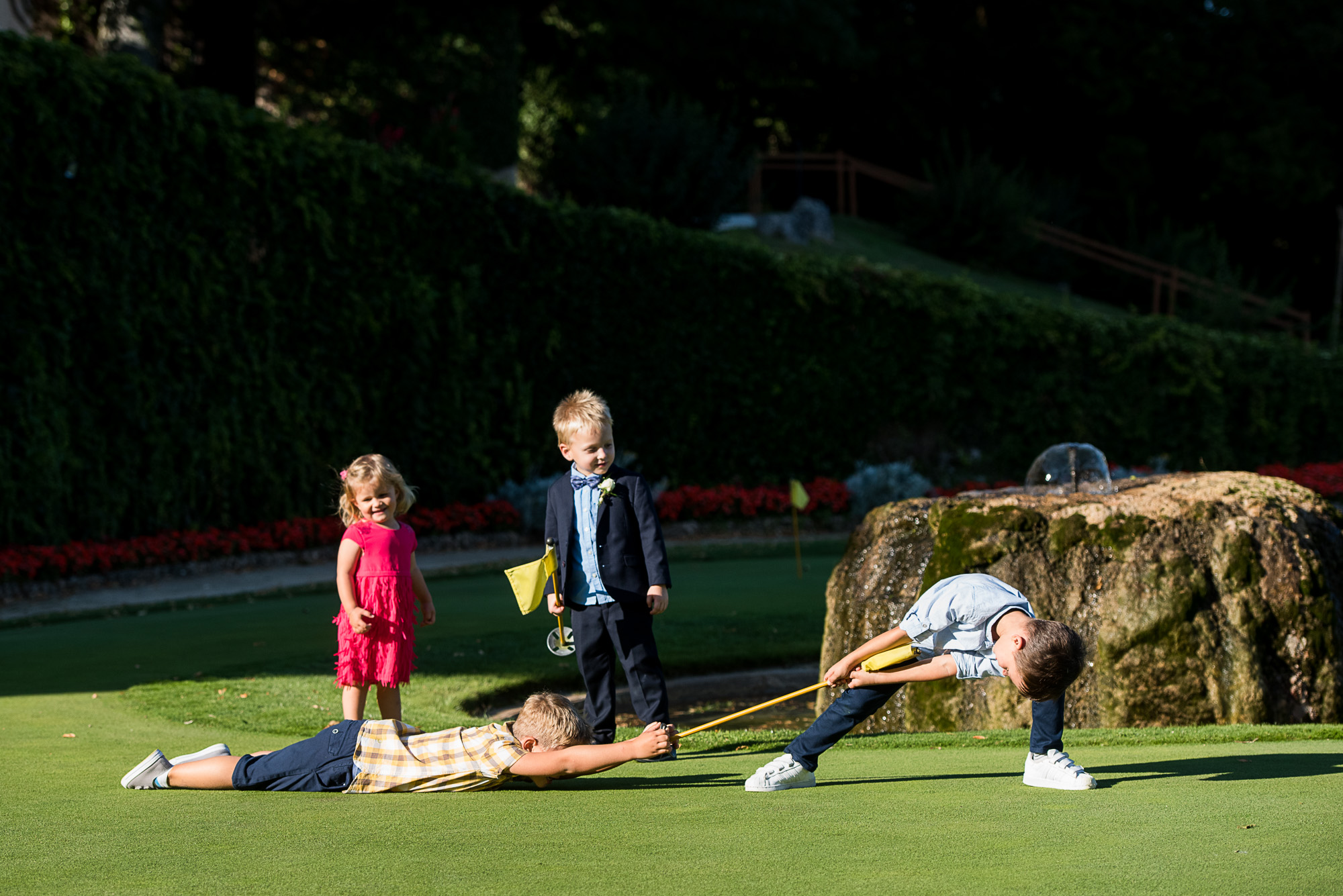 Mariage au golf de Bonmont en Suisse - cocktail sur le green