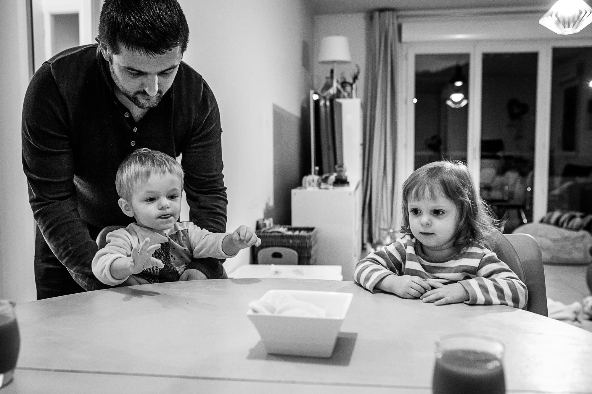 Reportage documentaire de famille en France - Région Rhône Alpes - Le repas du soir